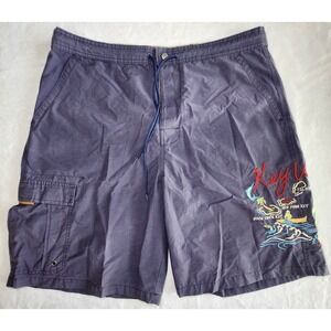 Vintage Ralph Lauren Polo Sport Key West Swim Trunks Men large Blue Embroidered